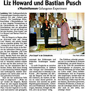 Pressestimme zum Konzert am 25.01.2009 in Landsberg/Lech