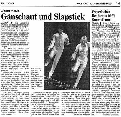 Gänsehaut und Slapstick - Princess Liz Howard sorgt für Gänsehaut!