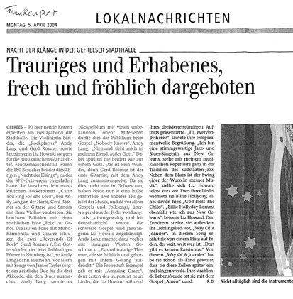 Frankenpost - Lokalnachrichten - April 2004